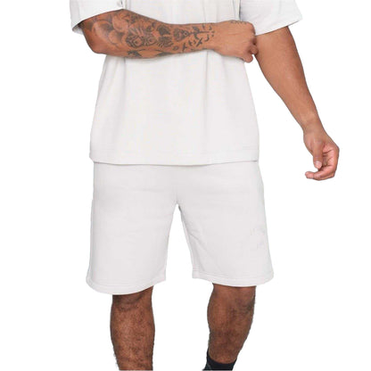 Grey - Side - Blank Essentials Mens Sweat Shorts