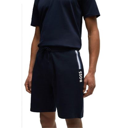 Dark Blue - Side - Boss Mens Regular Hoodie