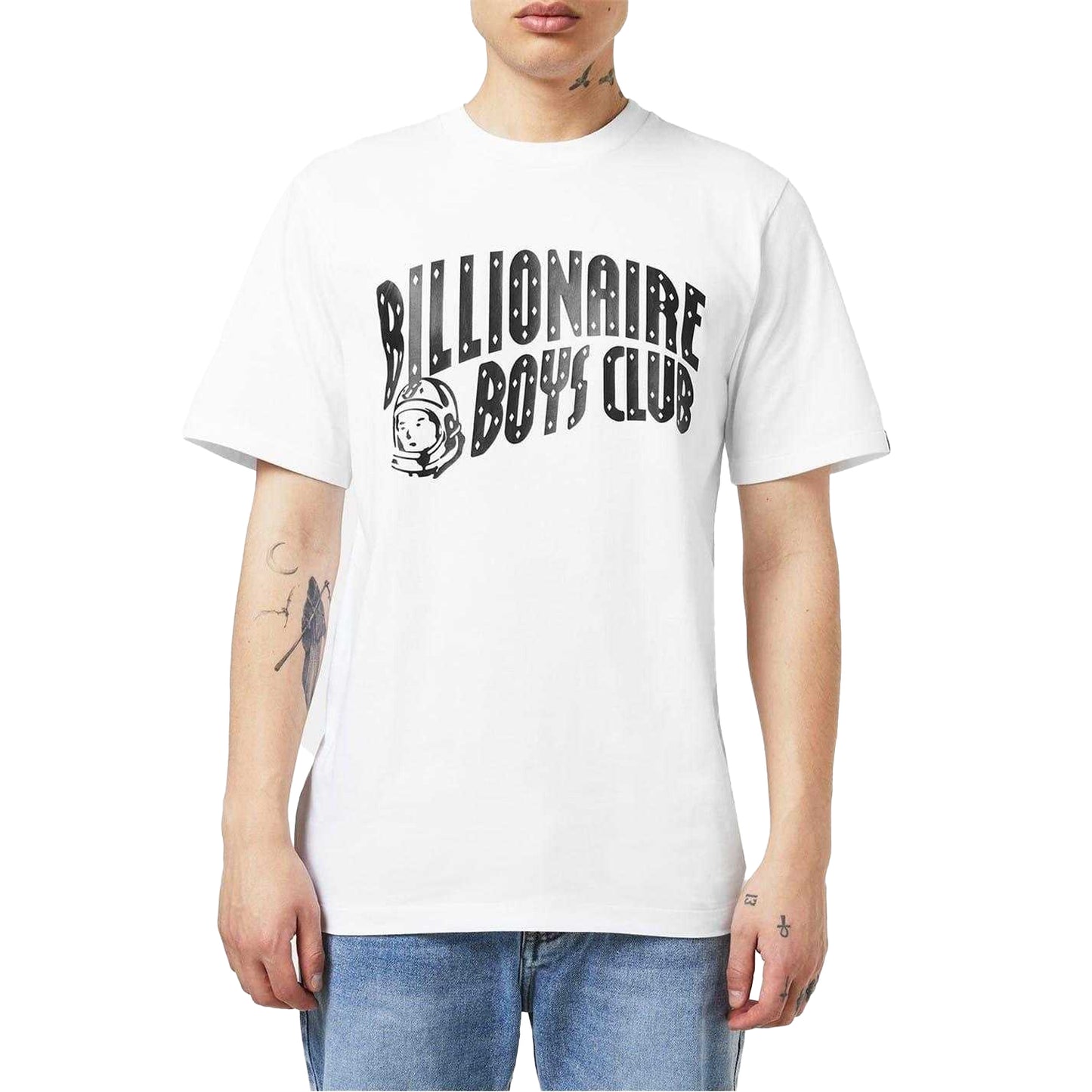 White-Black - Lifestyle - Billionaire Boys Club Mens Arched Logo Cotton T-Shirt