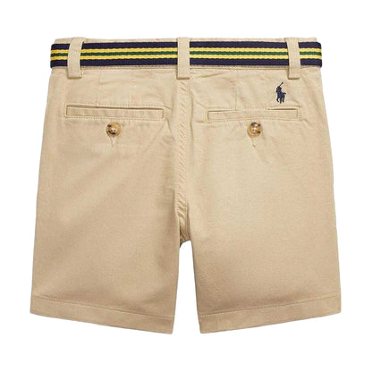 Khaki - Back - Ralph Lauren Boys Flex Abrasion Chino Shorts