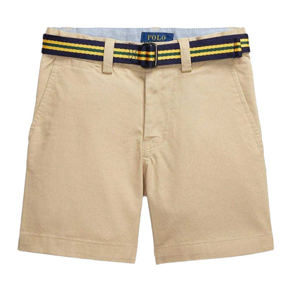 Khaki - Front - Ralph Lauren Boys Flex Abrasion Chino Shorts