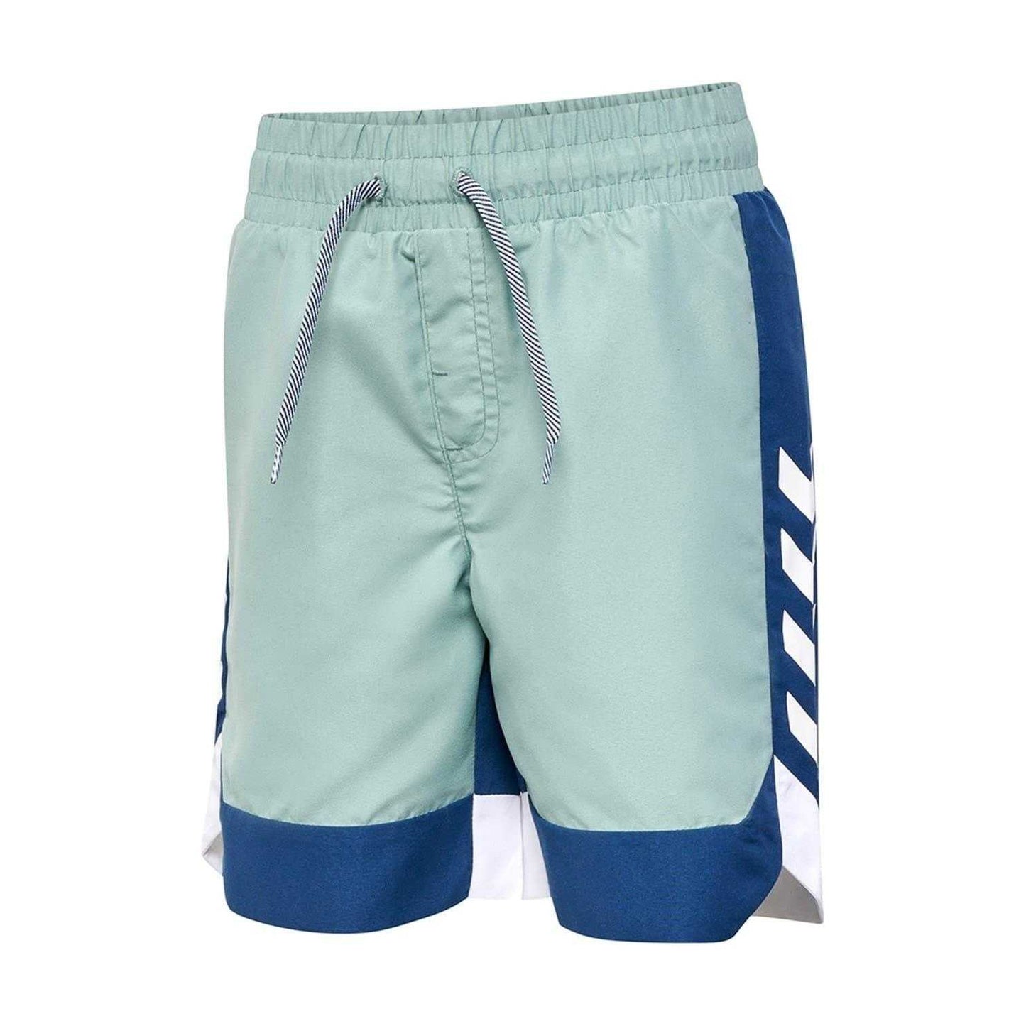 Blue Surf - Side - Hummel Childrens-Kids Regular Swim Shorts
