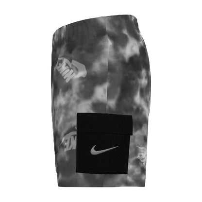 Wolf Grey Tie Dye - Side - Nike Boys Tie Dye Swim Shorts