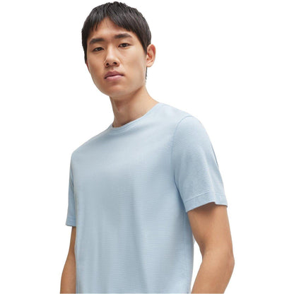 Light Blue - Lifestyle - Hugo Boss Mens Boss Cotton Regular T-Shirt
