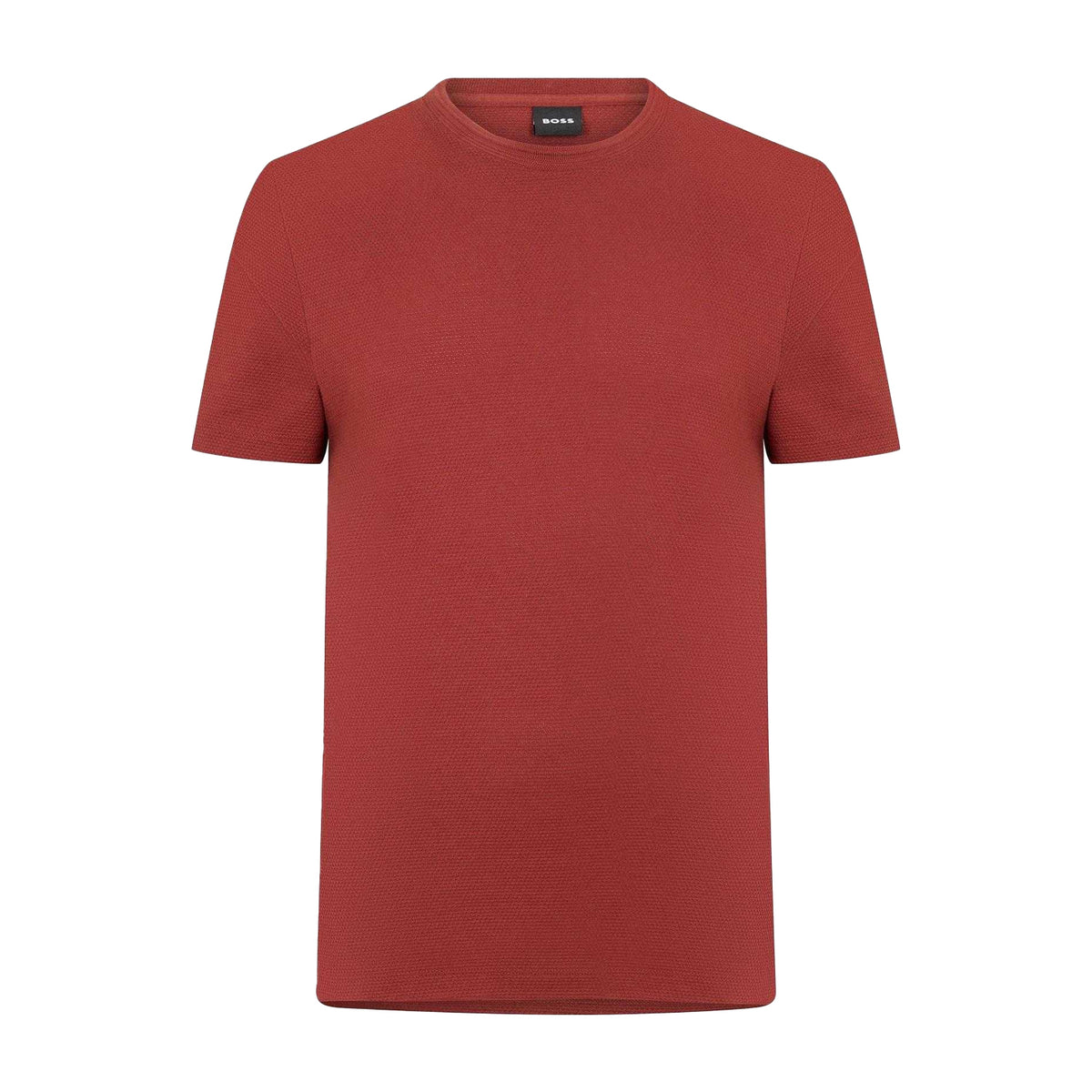 Brown - Front - Hugo Boss Mens Boss Cotton Regular T-Shirt