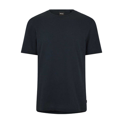 Dark Blue - Front - Hugo Boss Mens Boss Cotton Regular T-Shirt