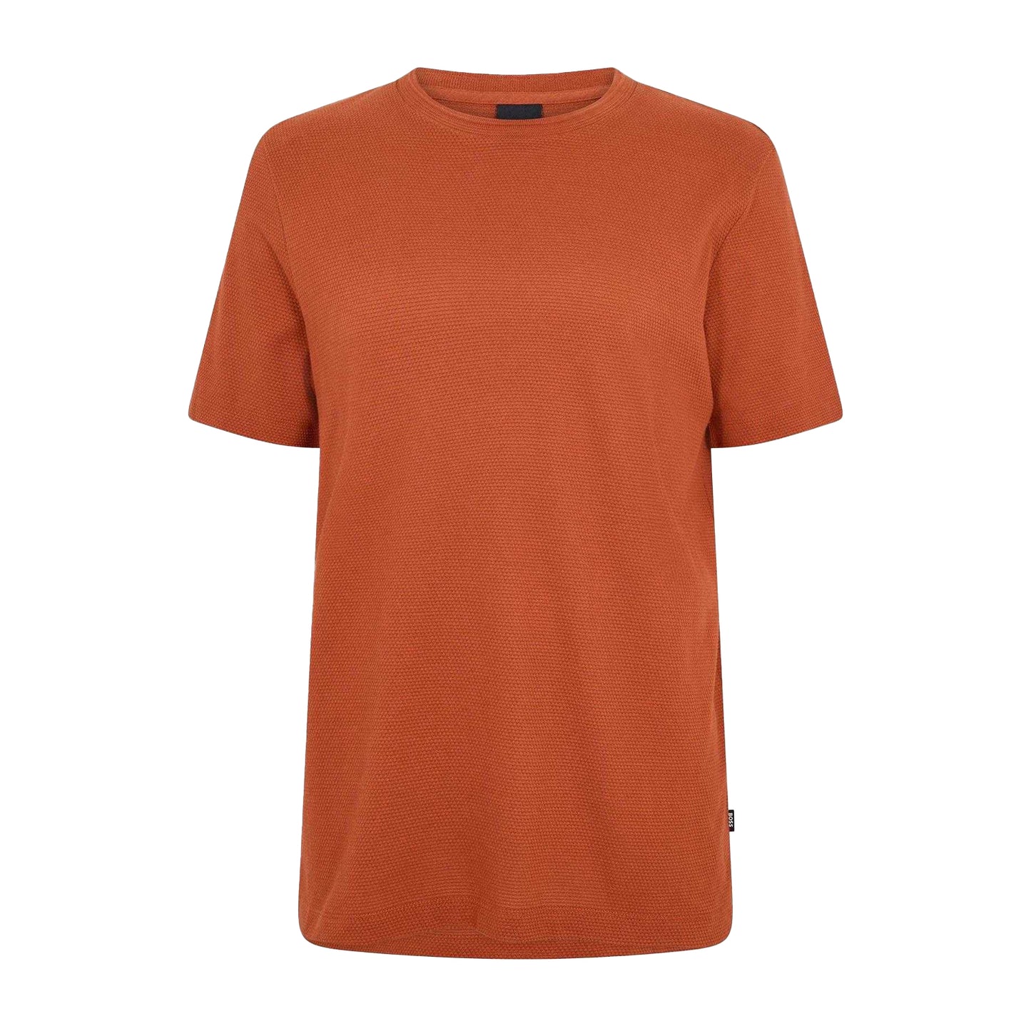 Dark Orange - Front - Hugo Boss Mens Boss Cotton Regular T-Shirt