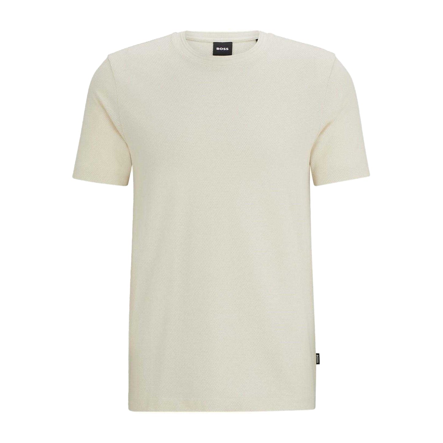 White - Front - Hugo Boss Mens Boss Cotton Regular T-Shirt