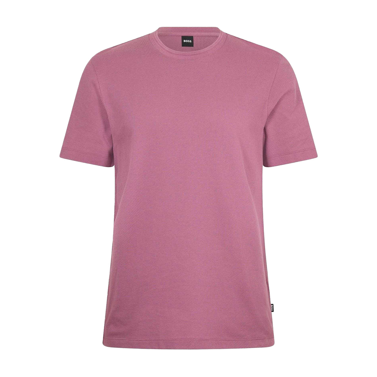 Bright Purple - Front - Hugo Boss Mens Boss Cotton Regular T-Shirt