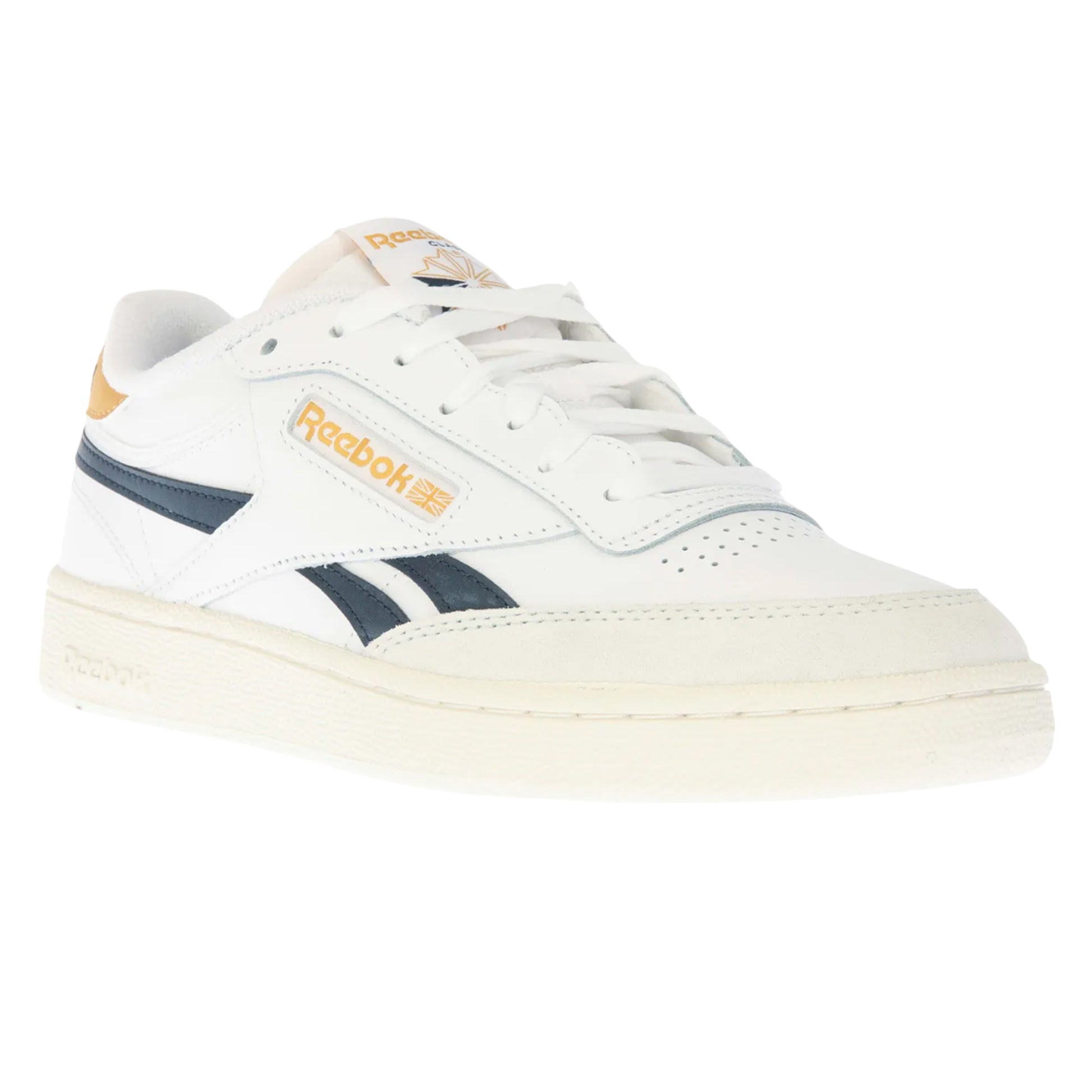 White-Navy - Front - Reebok Unisex Adult Club C Revenge Leather Trainers