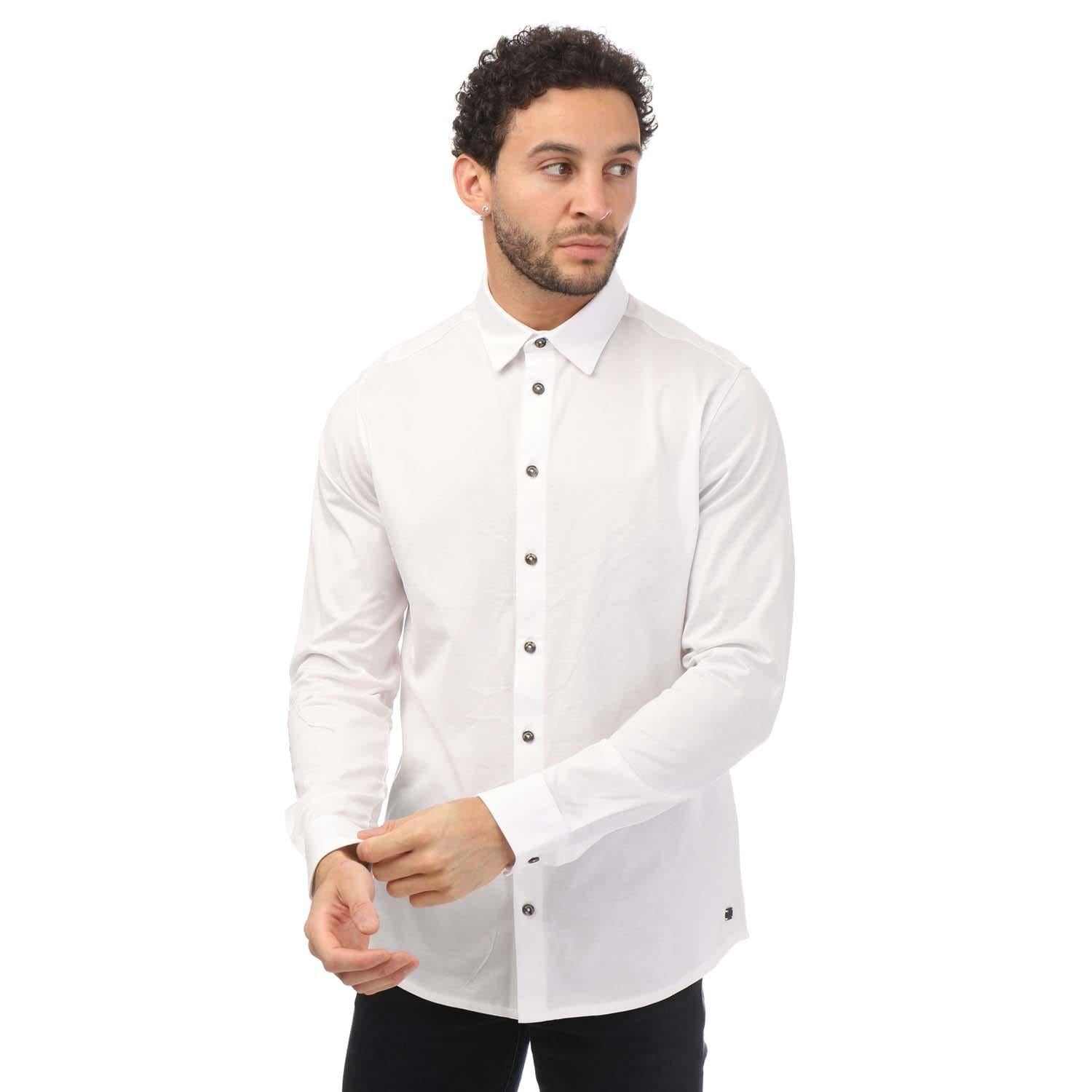White - Front - Mercery Mens Beynol Jersey Shirt