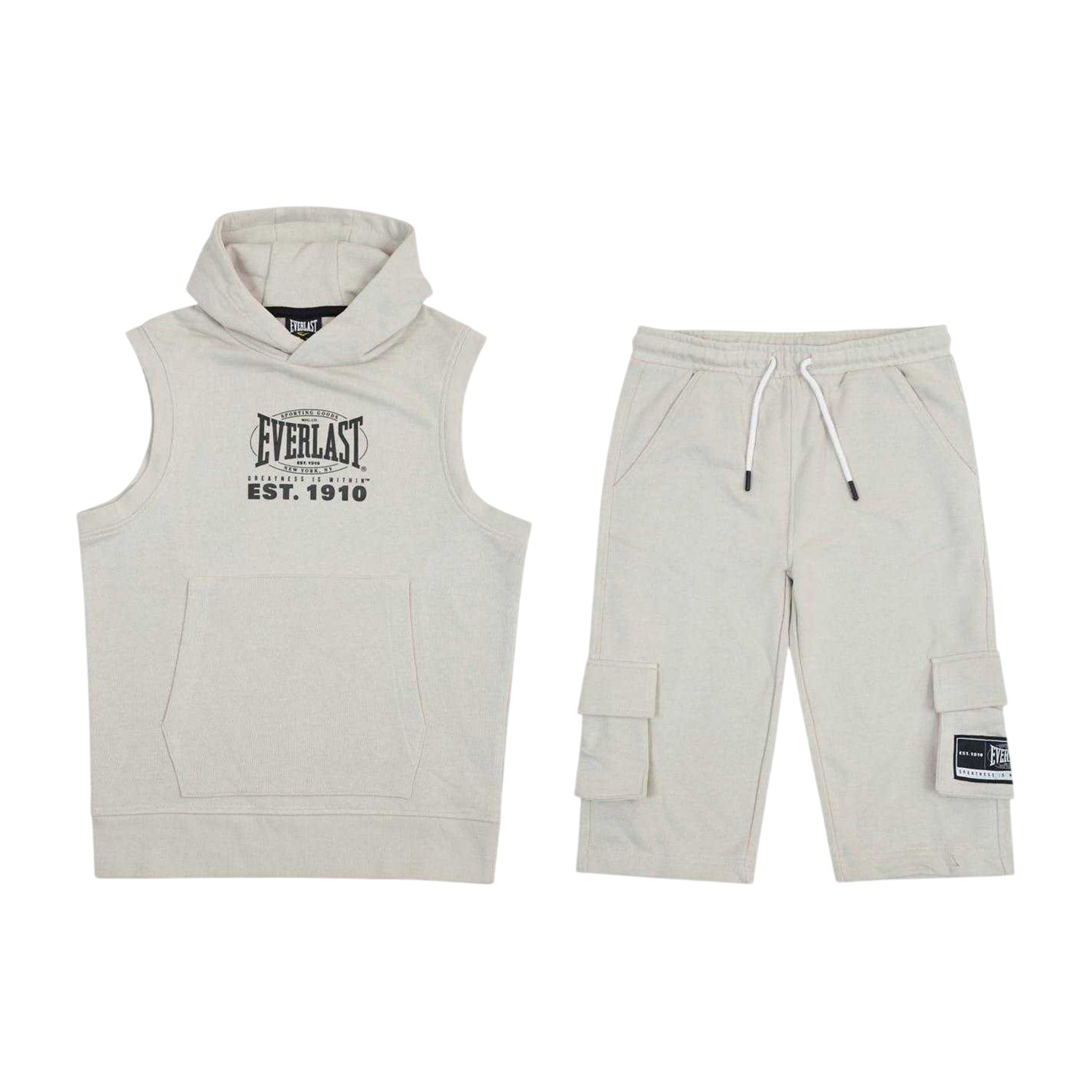 Silver Cloud - Front - Everlast Boys Sweatshirt and Shorts Set