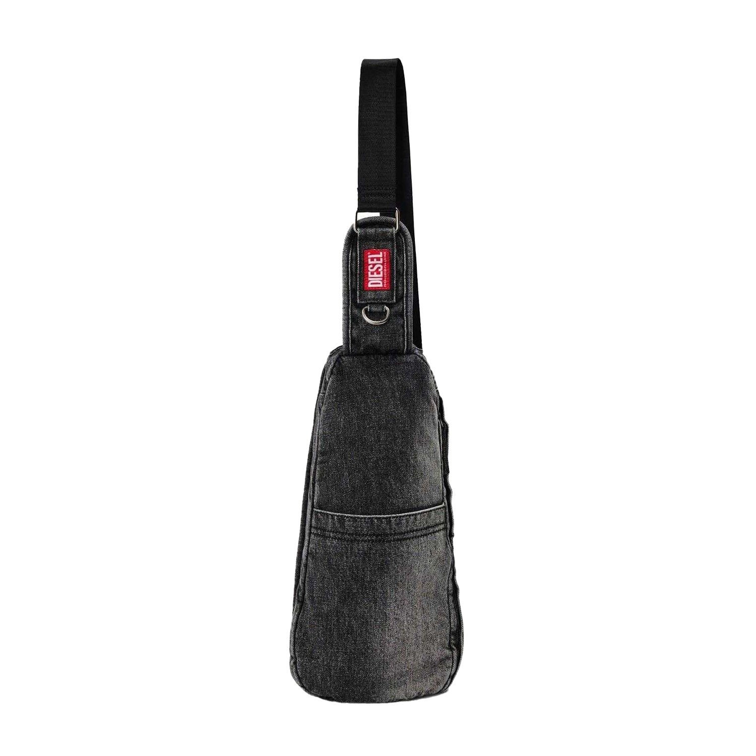 Black - Front - Diesel Rave Denim Crossbody Bag