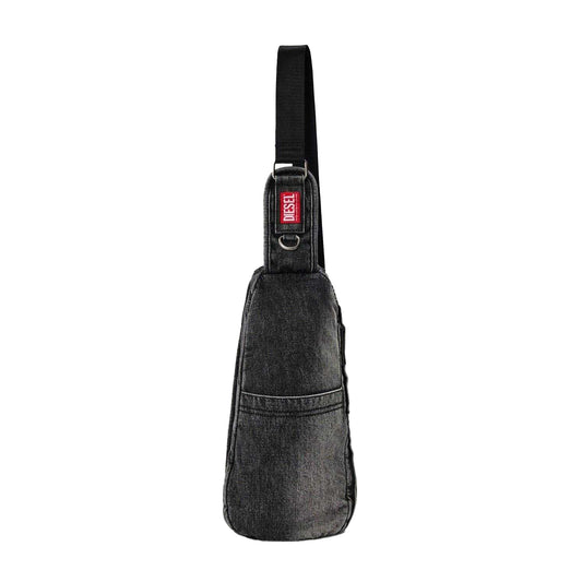 Black - Front - Diesel Rave Denim Crossbody Bag