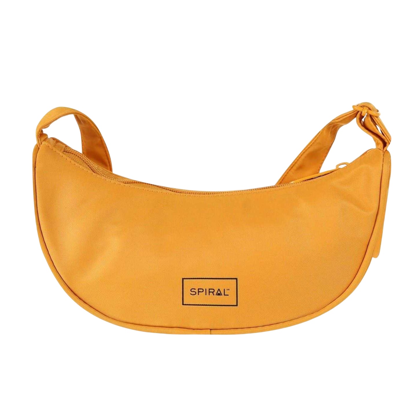 Mustard - Front - Spiral Cali Crescent Shaped Everyday Crossbody Bag