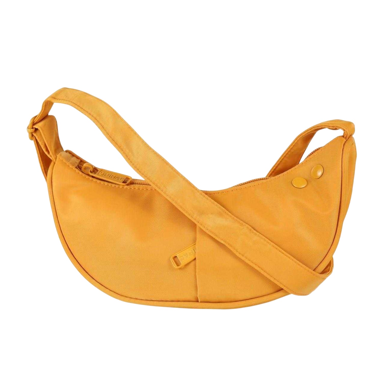 Mustard - Back - Spiral Cali Crescent Shaped Everyday Crossbody Bag