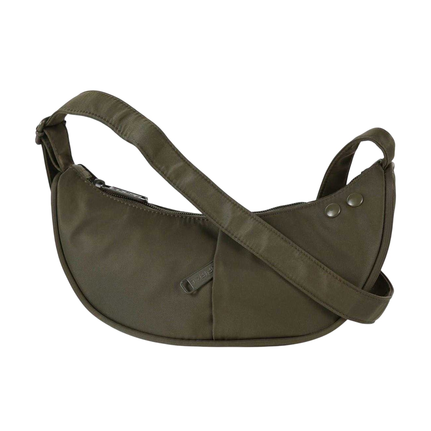Olive - Back - Spiral Cali Crescent Shaped Everyday Crossbody Bag