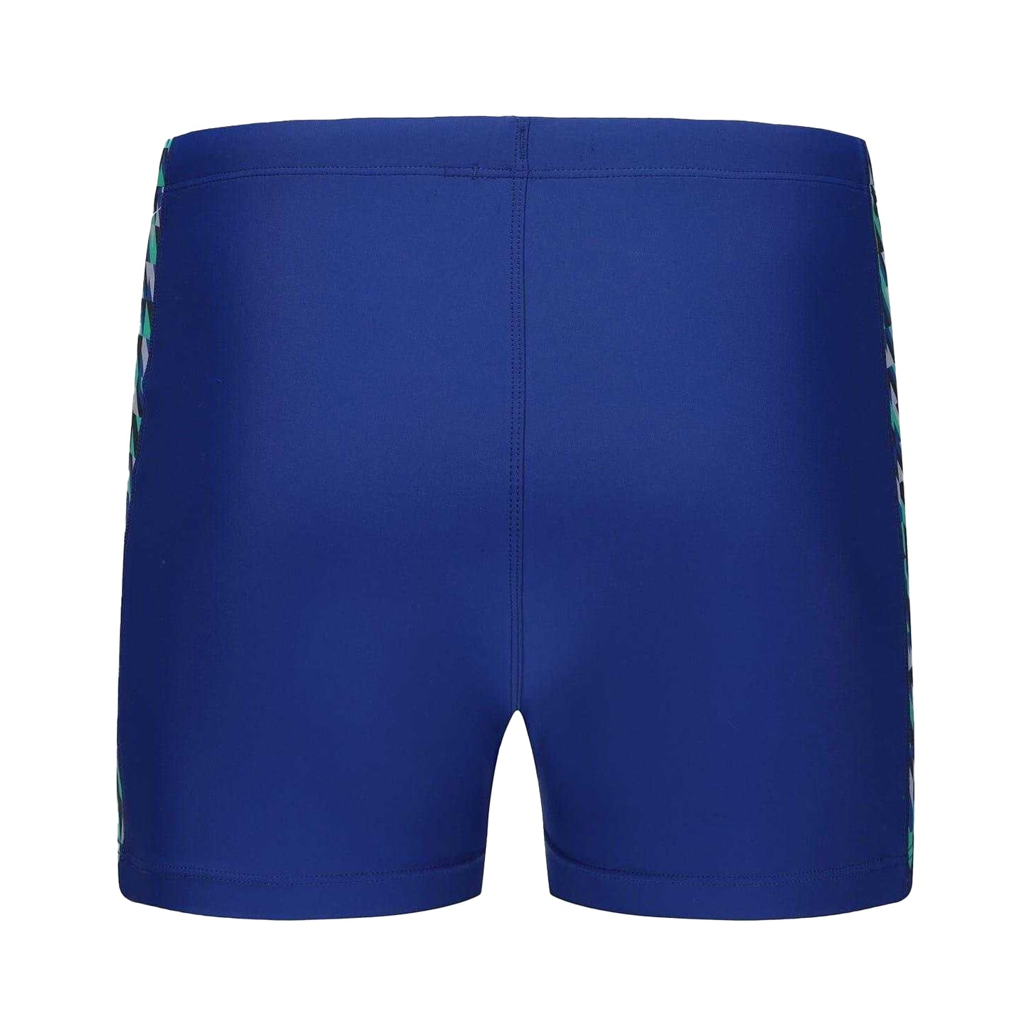 Blue - Back - Slazenger Mens Geometric Pattern Swimming Trunks
