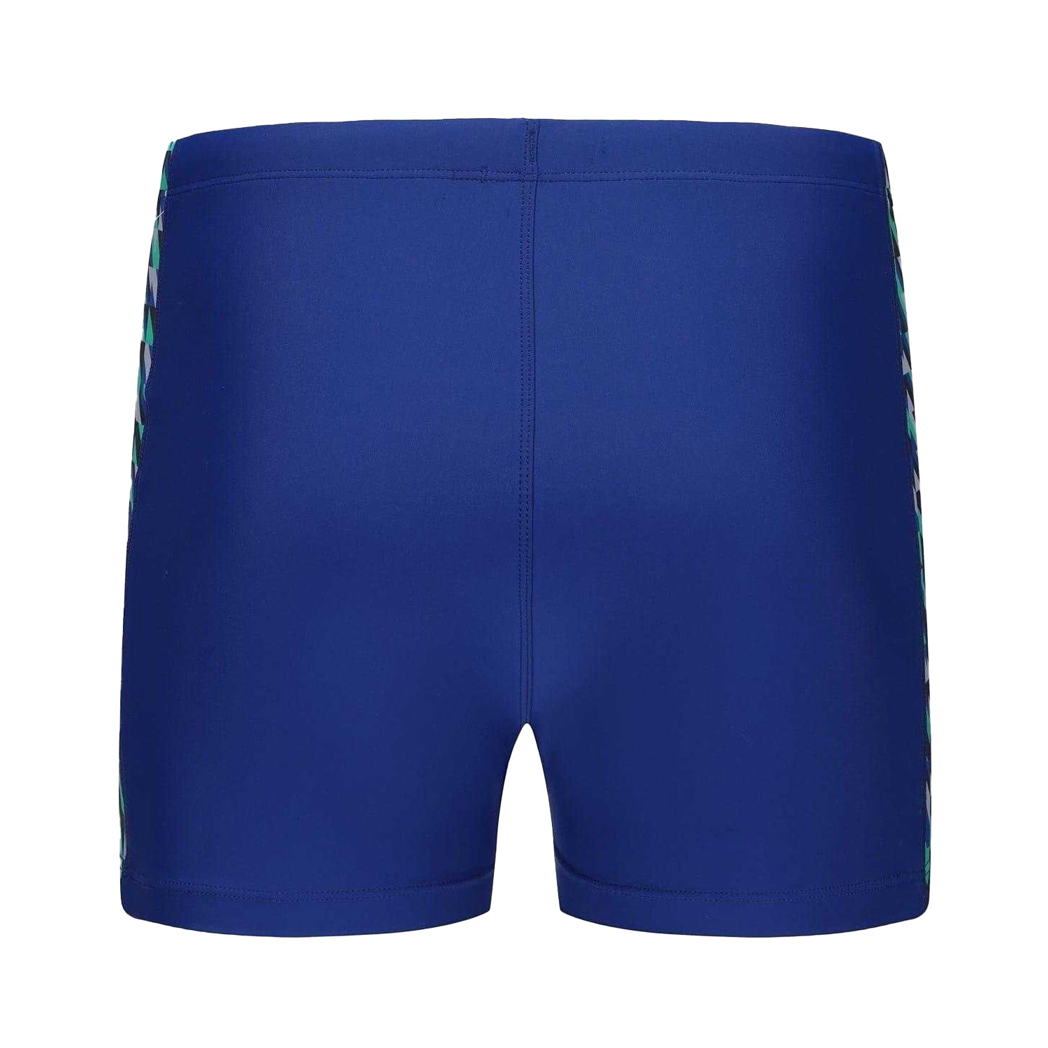 Blue - Back - Slazenger Mens Geometric Pattern Swimming Trunks