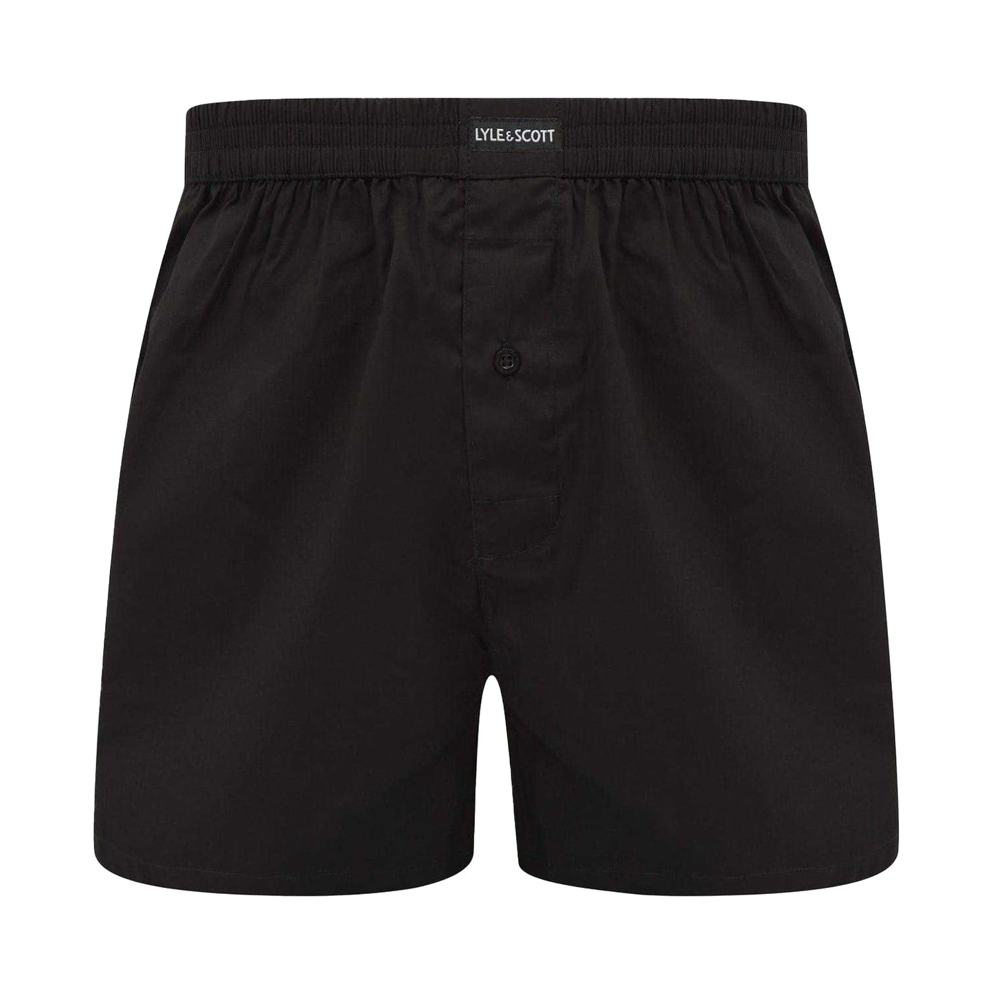 Black - Back - Lyle & Scott Mens Plain Regular Boxer Shorts (Pack of 3)