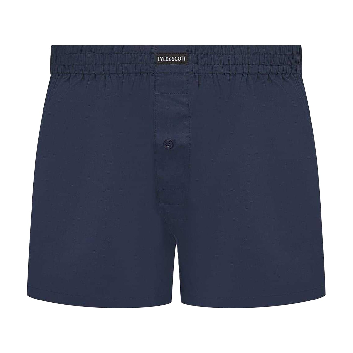 Blue - Back - Lyle & Scott Mens Plain Regular Boxer Shorts (Pack of 3)
