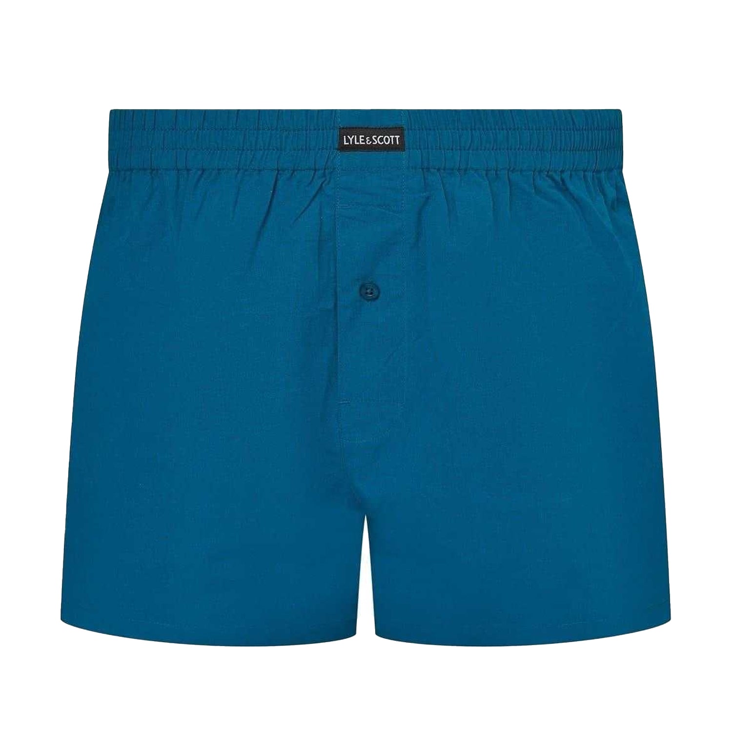 Blue - Side - Lyle & Scott Mens Plain Regular Boxer Shorts (Pack of 3)