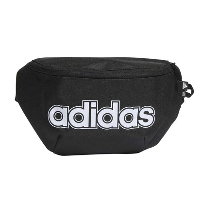Black-White - Front - Adidas Linear Logo Waist Bag