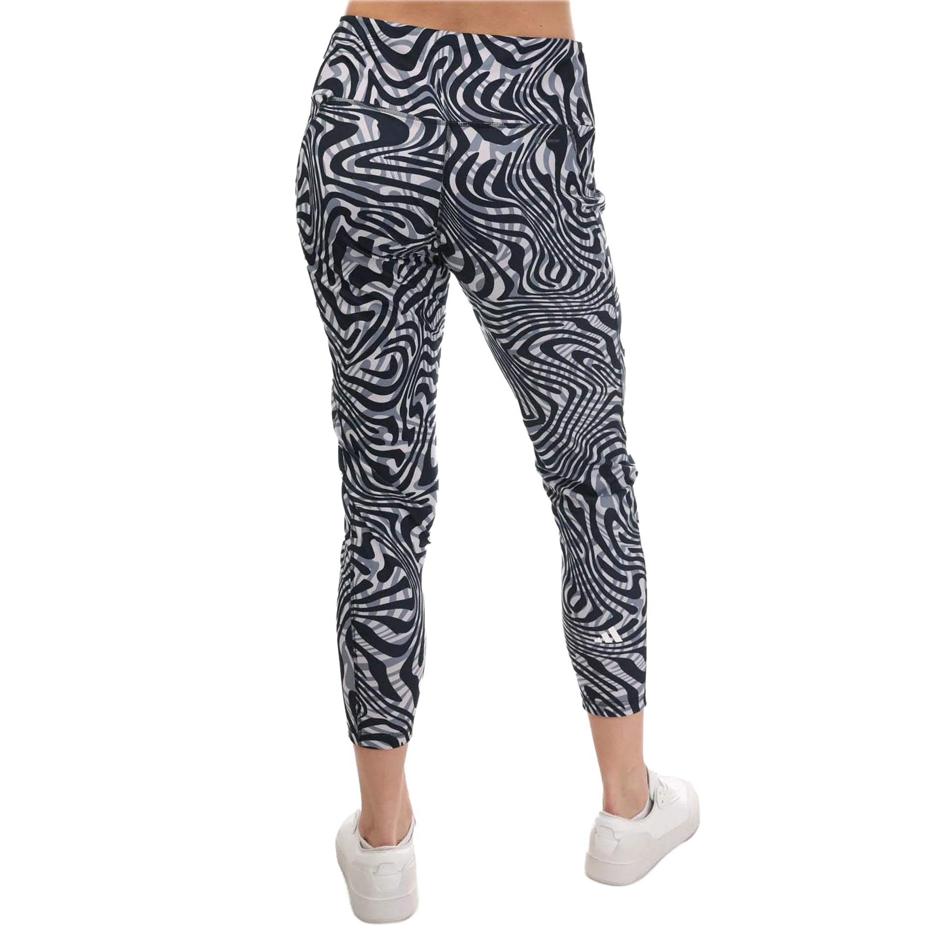 Inkwell - Back - Adidas Womens-Ladies Essentials Swirl Yoga 7-8 Leggings