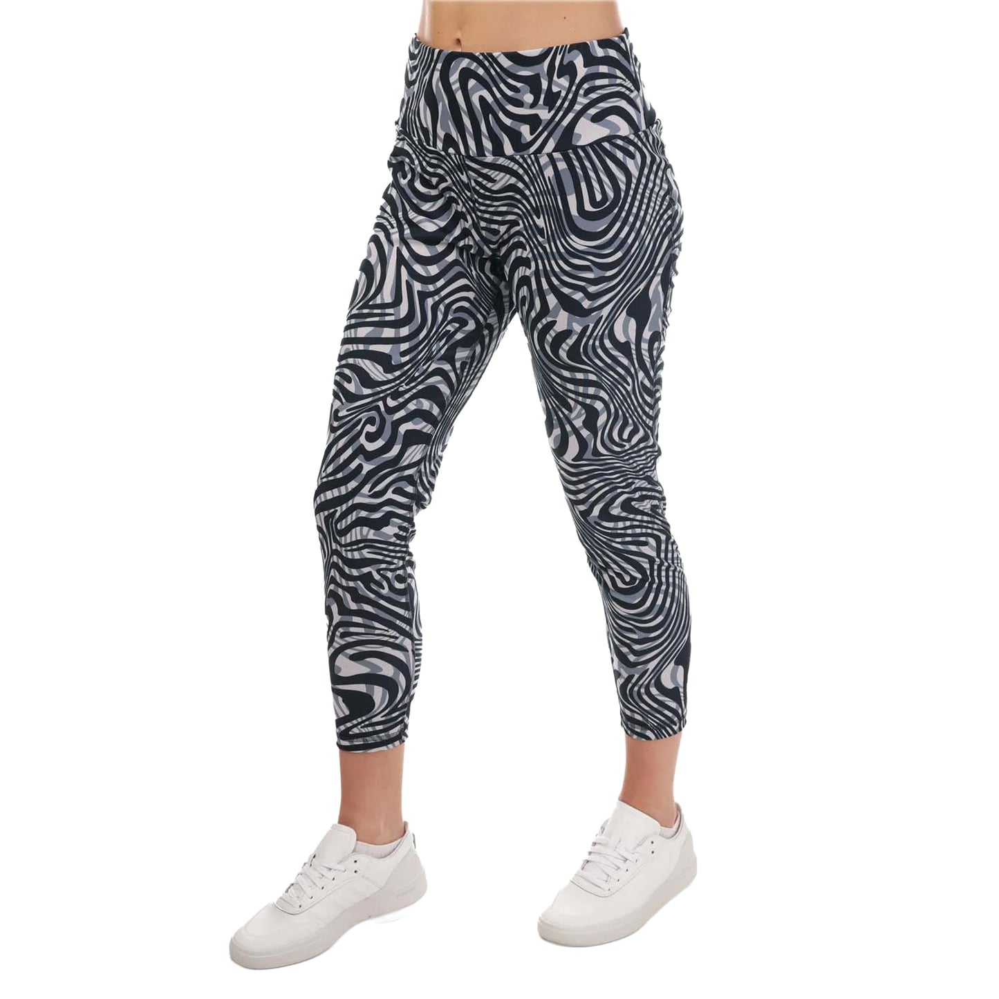 Inkwell - Front - Adidas Womens-Ladies Essentials Swirl Yoga 7-8 Leggings