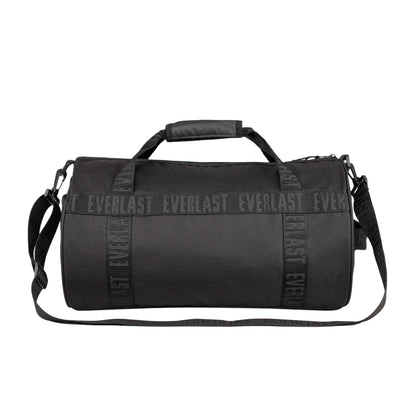 Black-White - Back - Everlast Logo Polyester Gym Holdall