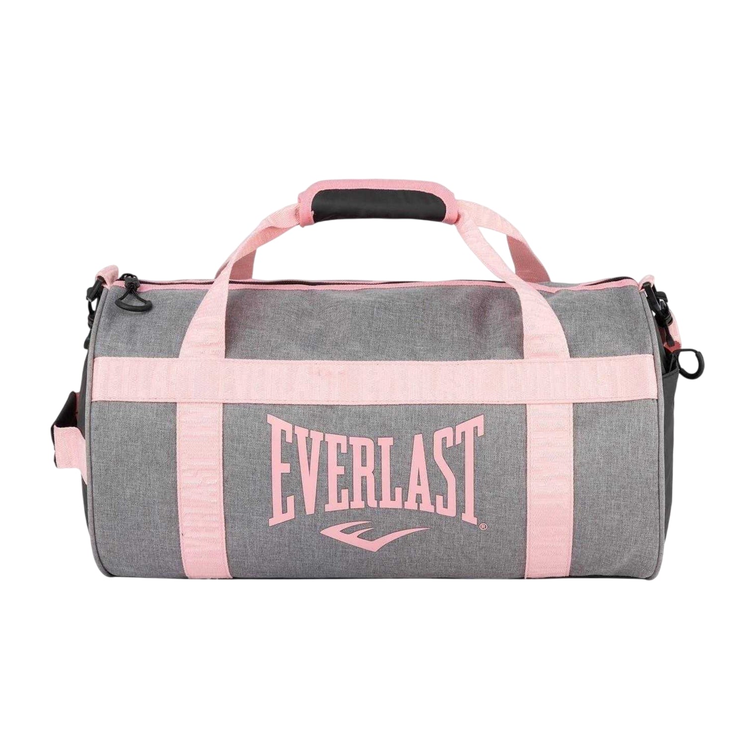 Grey-Coral - Front - Everlast Logo Polyester Gym Holdall