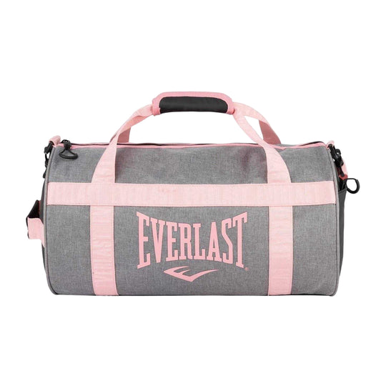 Grey-Coral - Front - Everlast Logo Polyester Gym Holdall