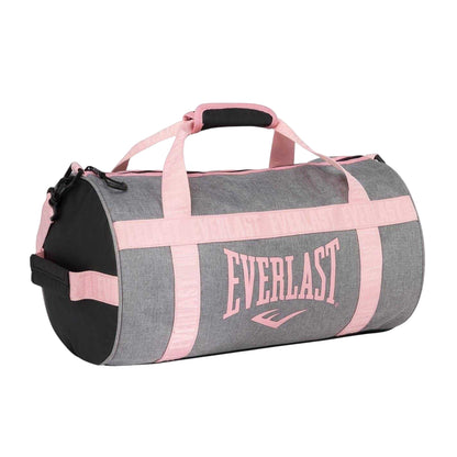 Grey-Coral - Side - Everlast Logo Polyester Gym Holdall