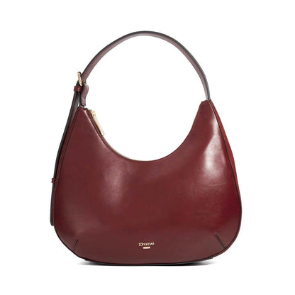 Burgundy - Front - Dune London Daintily Shimmer Shoulder Bag