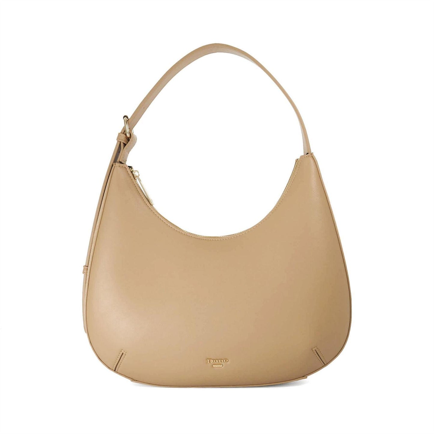 Camel - Front - Dune London Daintily Shimmer Shoulder Bag