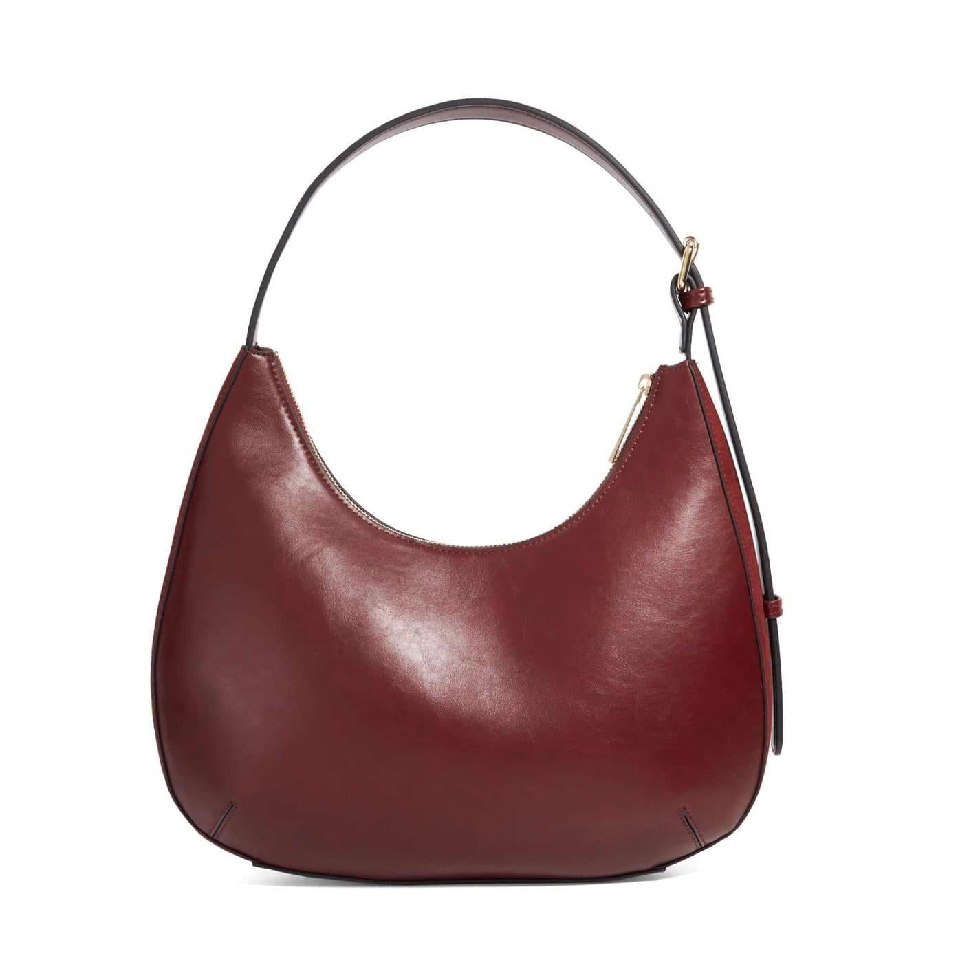 Burgundy - Back - Dune London Daintily Shimmer Shoulder Bag