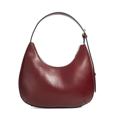 Burgundy - Back - Dune London Daintily Shimmer Shoulder Bag