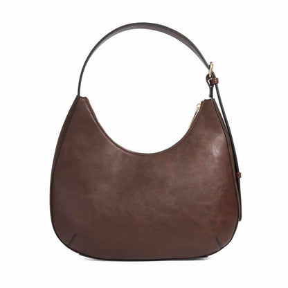 Dark Brown - Back - Dune London Daintily Shimmer Shoulder Bag