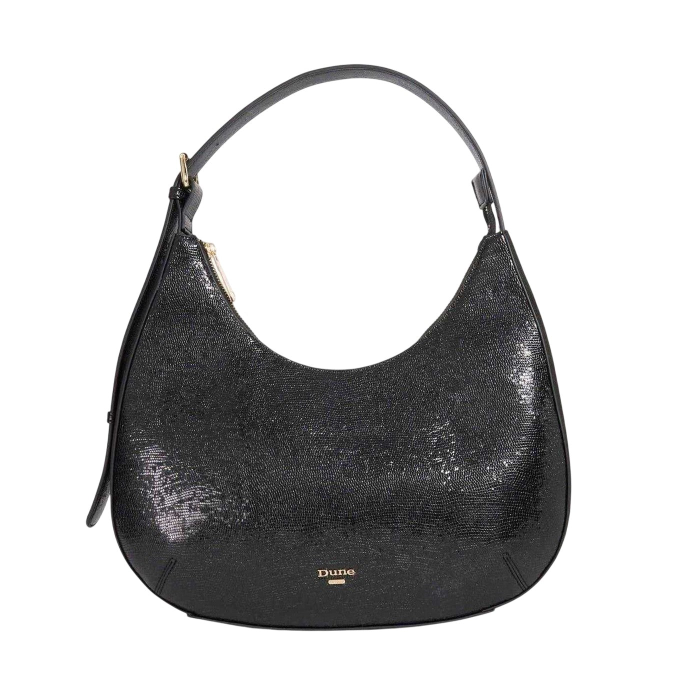 Black - Front - Dune London Daintily Shimmer Shoulder Bag