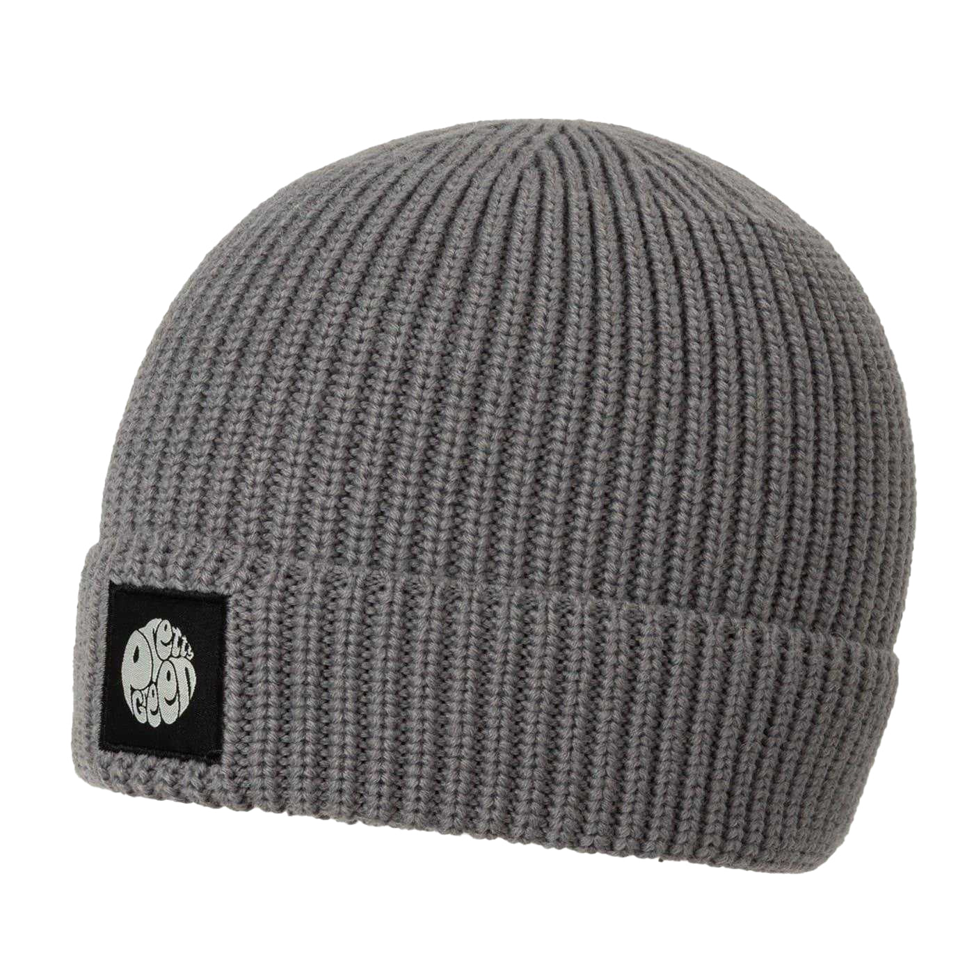 Grey - Back - Pretty Green Mens Ribbed Beanie