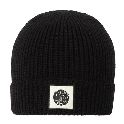 Black - Front - Pretty Green Mens Ribbed Beanie