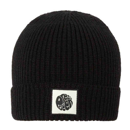 Black - Front - Pretty Green Mens Ribbed Beanie