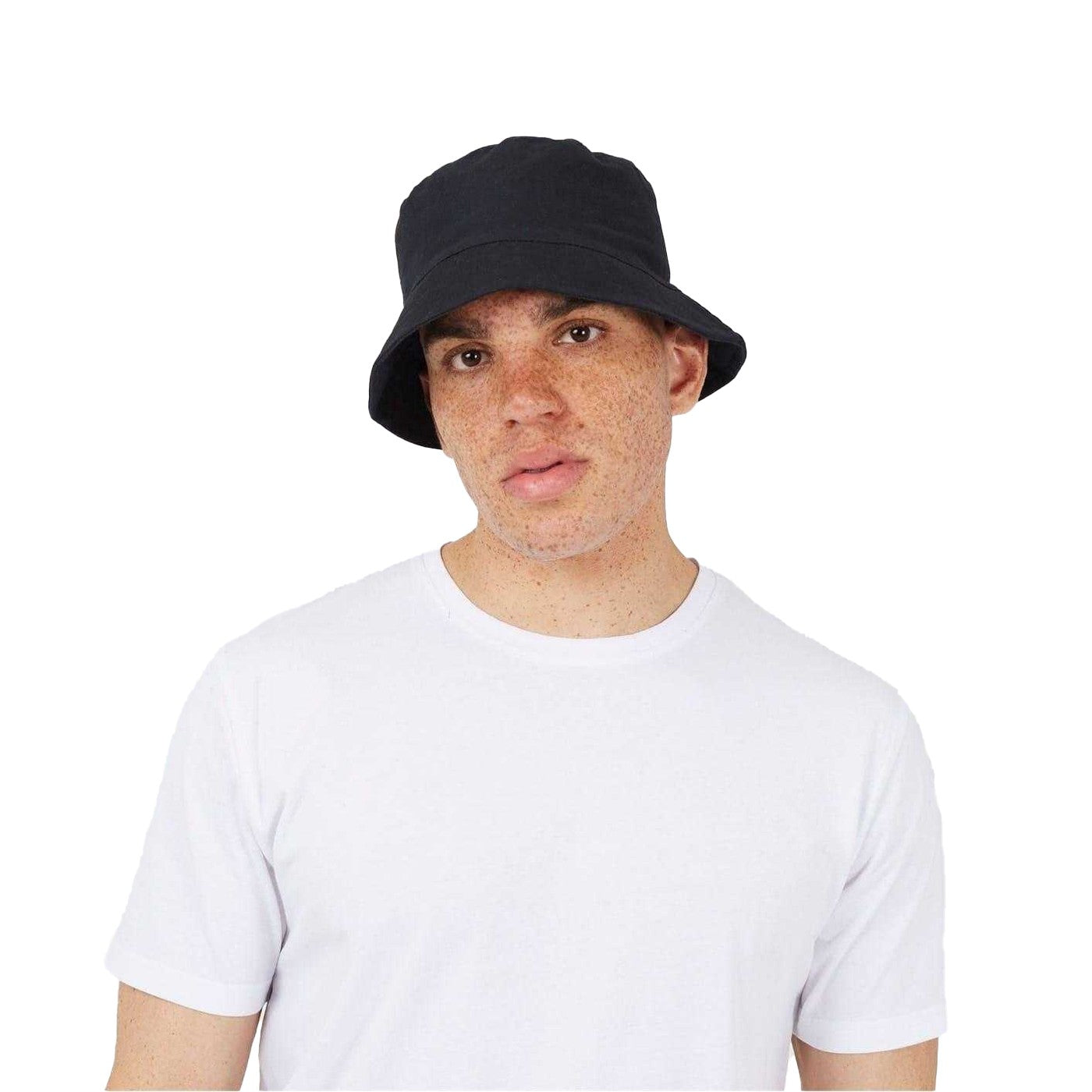 Black - Side - Brave Soul Mens Cotton Bucket Hat