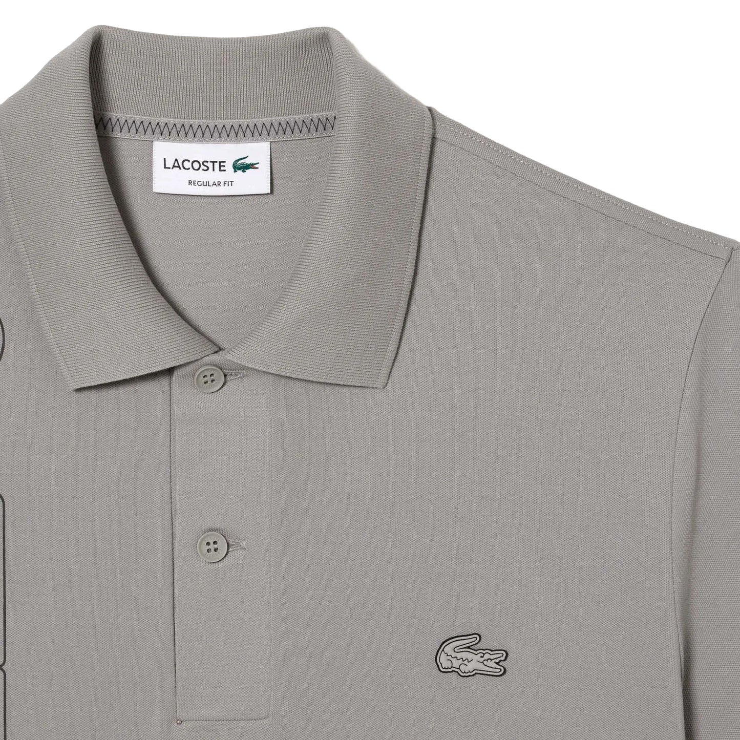 Grey - Back - Lacoste Unisex Adult Movement Signature 3D Polo Shirt