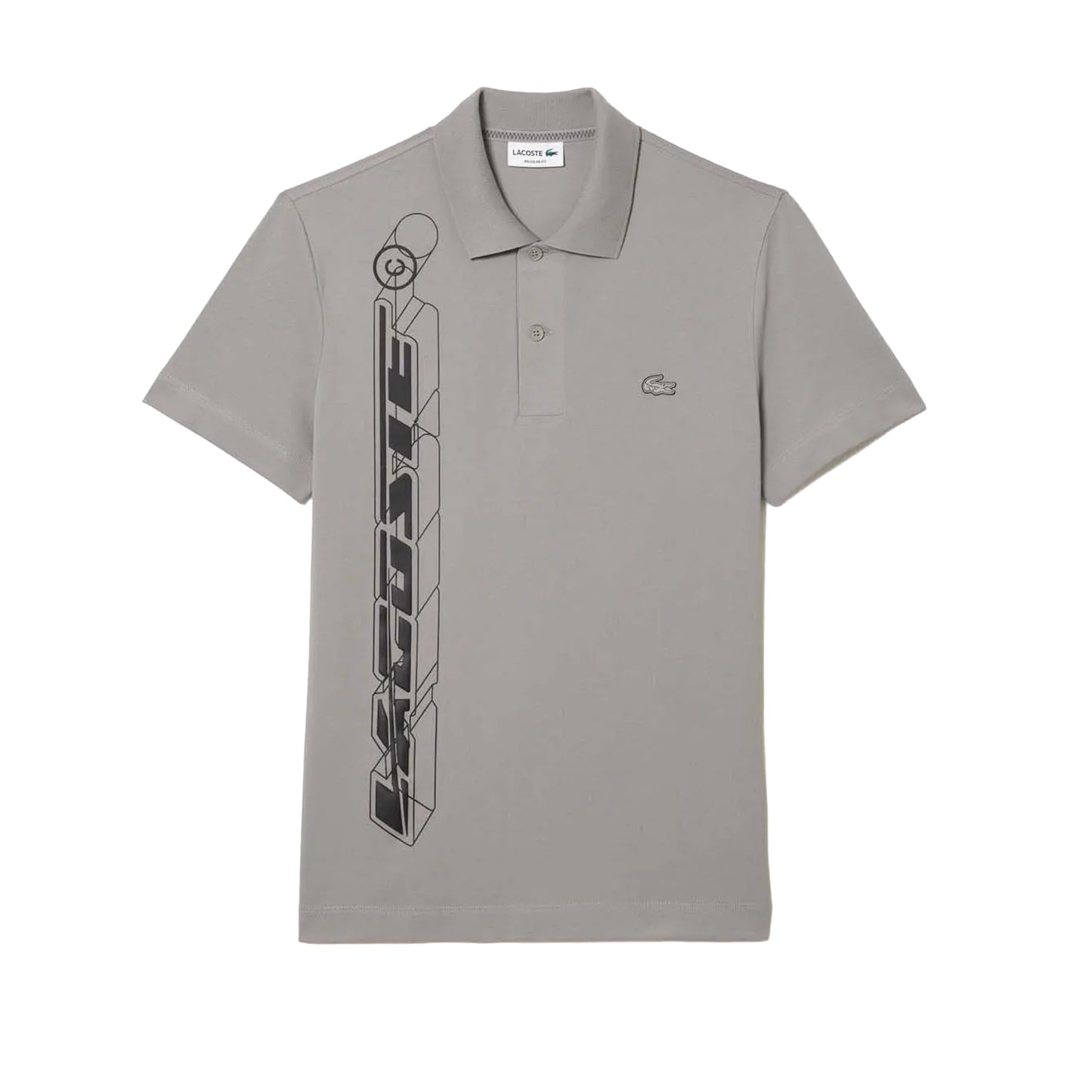 Grey - Front - Lacoste Unisex Adult Movement Signature 3D Polo Shirt