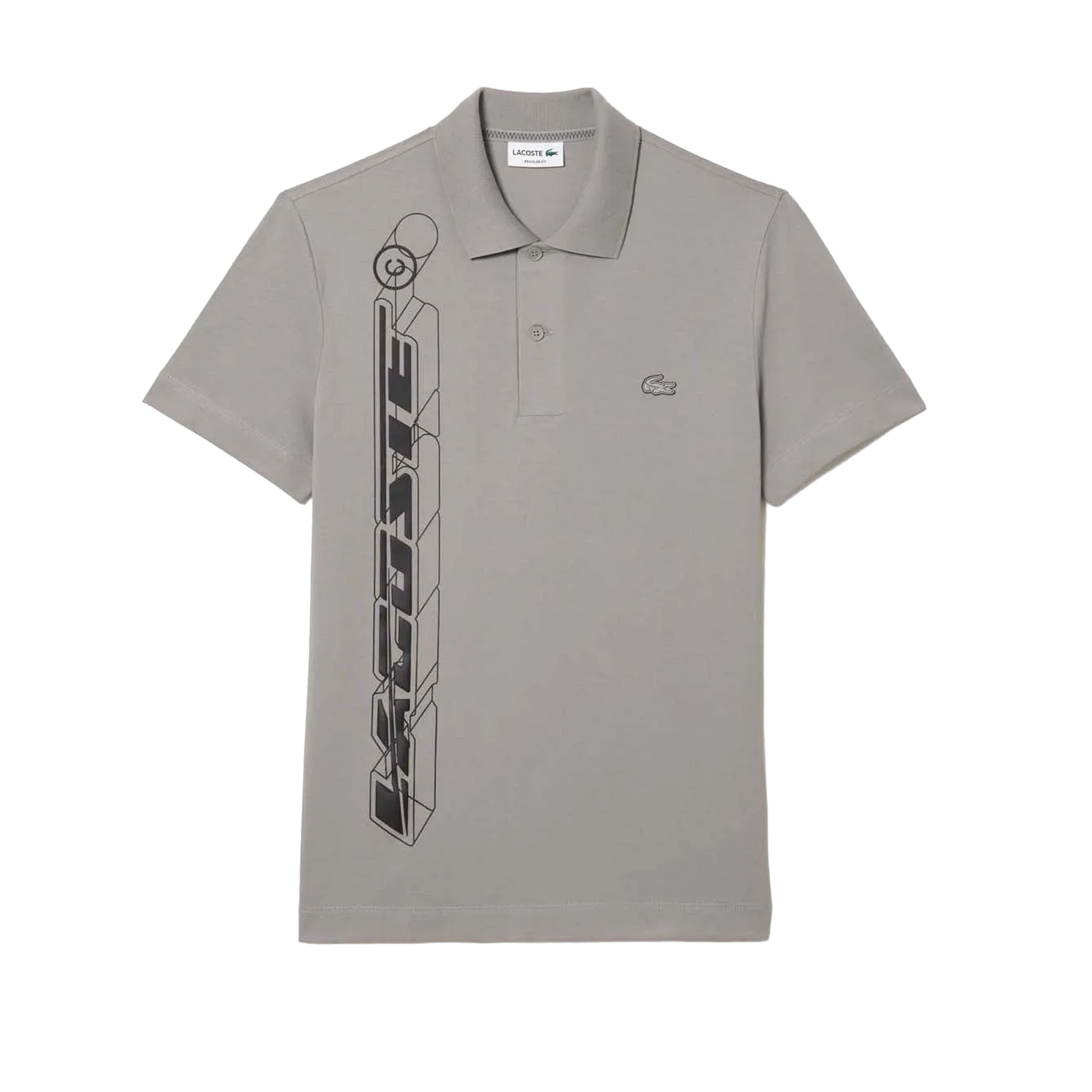Grey - Front - Lacoste Unisex Adult Movement Signature 3D Polo Shirt