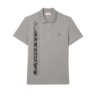Grey - Front - Lacoste Unisex Adult Movement Signature 3D Polo Shirt
