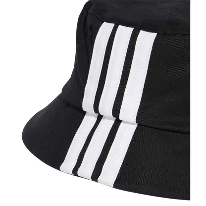 Black-White - Side - Adidas Unisex Adult Cotton Twill Bucket Hat