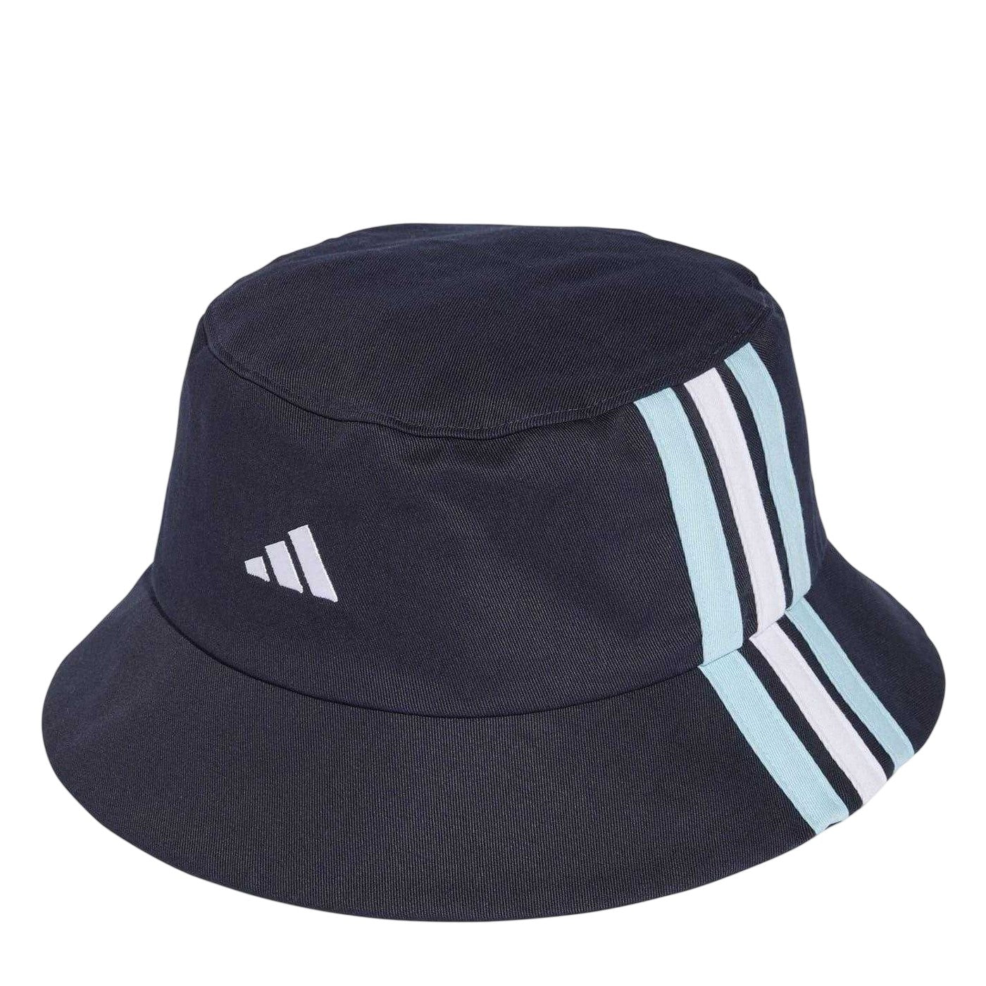 Navy-Ice Blue - Front - Adidas Unisex Adult Cotton Twill Bucket Hat