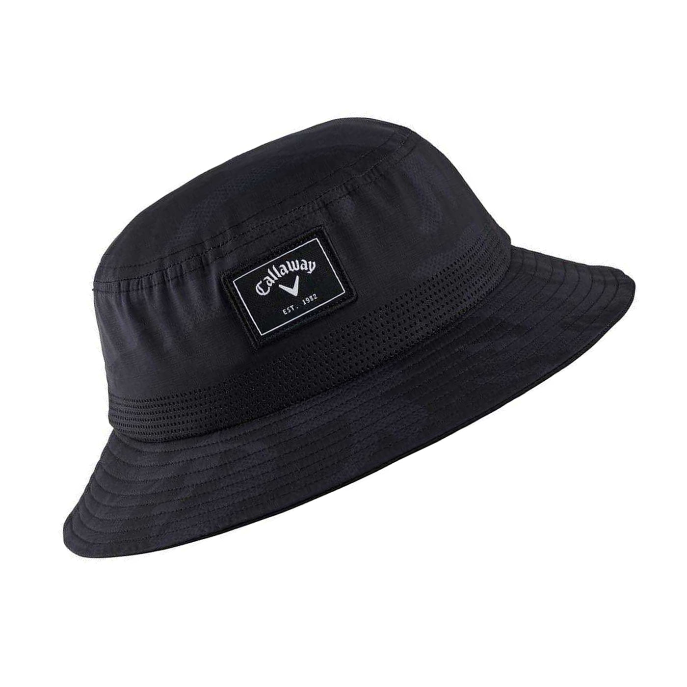 Black - Back - Callaway Unisex Adult Camo Golf Bucket Hat